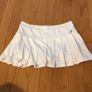 Prince white tennis skirt with ruffles